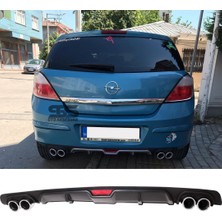 Opel Astra H Difüzör Arka Tampon Eki 4 Egzoz Çıkışlı Siyah