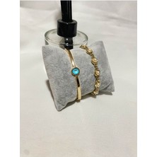 Bers Aksesuar Kadın Altın Kaplama Orijinal Faturalı Kombin Bileklik Seti