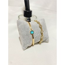 Bers Aksesuar Kadın Altın Kaplama Orijinal Faturalı Kombin Bileklik Seti