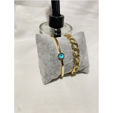 Bers Aksesuar Kadın Altın Kaplama Orijinal Faturalı Kombin Bileklik Seti