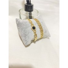 Bers Aksesuar Kadın Altın Kaplama Orijinal Faturalı Kombin Bileklik Seti