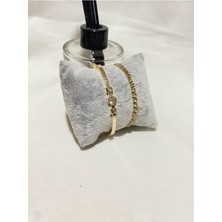 Bers Aksesuar Kadın Altın Kaplama Orijinal Faturalı Kombin Bileklik Seti