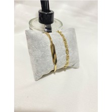 Bers Aksesuar Kadın Altın Kaplama Orijinal Faturalı Kombin Bileklik Seti