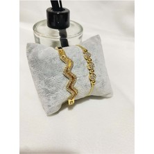 Bers Aksesuar Kadın Altın Kaplama Orijinal Faturalı Kombin Bileklik Seti