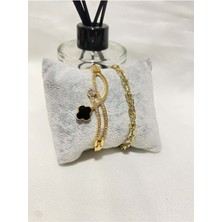 Bers Aksesuar Kadın Altın Kaplama Orijinal Faturalı Kombin Bileklik Seti