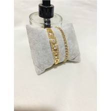 Bers Aksesuar Kadın Altın Kaplama Orijinal Faturalı Kombin Bileklik Seti