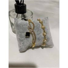 Bers Aksesuar Kadın Altın Kaplama Orijinal Faturalı Kombin Bileklik Seti