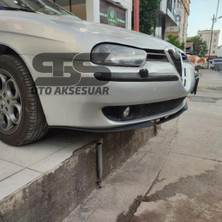 Alfa Romeo 156 Cupra R Uyumlu Ön Lip Mat Siyah Ön Tampon Lip