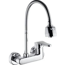 Kca Armatür Aç Kapa Mix Duvardan Spiralli Mutfak Evye Eviye Aplike Batsı