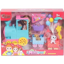 Vardem Oyuncak WL-55821 Nini Love Bebek Köpekli Tren Oyun Seti -Vardem