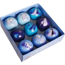 Mutlu Adım 9 Adet 7,5cm Frozen Elsa Yılbaşı Ağaç Süsü Disney