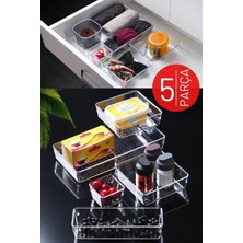 Boz House 5 Parça Çekmece Içi Punto Drawer Düzenleyici Organizer Şeffaf