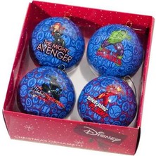 Mutlu Adım 4 Adet 7,5cm Avengers Karakterler Yılbaşı Ağaç Süsü Marvel