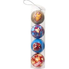 Mutlu Adım 4 Adet 6cm Avengers Iron Man Yılbaşı Ağaç Süsü Marvel