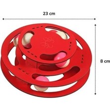 Petinka Petinka® 3 Katlı Komik Oyuncak Kediler Için Sert Ahşap Aktivite Oyuncağı