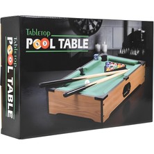 Tabletop Pool Table Masaüstü Ahşap Bilardo Oyunu 51 cm x 30 cm