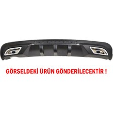 Fruens Ford Focus 3 Difüzör Arka Tampon Eki 2 Egzoz Çıkışlı Siyah