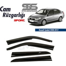 Fruens Cam Rüzgarlığı Renault Symbol Thalia 2008-2012MÜGEN Tip Piano Black