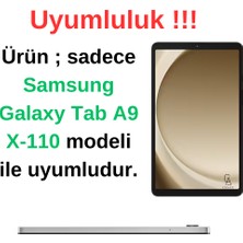 Coolacs Samsung Galaxy Tab A9 SM-X110 Uyumlu Şeffaf Silikon Tablet Kılıfı Ekran Koruyucu ve Kalem Seti