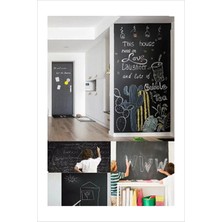 Piksel Grafik Kara Tahta Siyah Folyo Duvar Mobilya Sticker