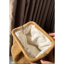 ‎Comfychic Comfychic Hasır Burslu Portföy Clutch  Kadın Çanta