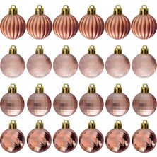 Kikajoy Bronz Lüks Ağaç Süsleri 3cm 24LÜ