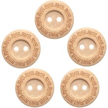 Simisso Ahşap Desenli Düğme 5 Adet 425 | Renk4