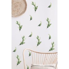 Piksel Grafik Pastoral Yapraklar Duvar Sticker