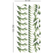 Piksel Grafik Pastoral Yapraklar Duvar Sticker