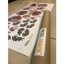 Piksel Grafik Boho Desen Zeytin Dalı