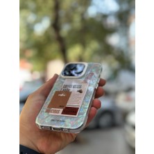 SPHONE Apple iPhone 12 Pro Kılıf 3D Grafiiti Hologram Desenli Kristal Parıltılı Yazılı Figürlü Motif Case