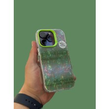 SPHONE Apple iPhone 13 Pro Kılıf 3D Grafiiti Hologram Desenli Kristal Parıltılı Yazılı Figürlü Motif Case