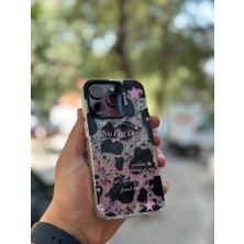 SPHONE Apple iPhone 14 Pro Kılıf 3D Grafiiti Hologram Desenli Kristal Parıltılı Yazılı Figürlü Motif Case