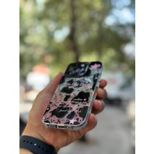 SPHONE Apple iPhone 14 Pro Kılıf 3D Grafiiti Hologram Desenli Kristal Parıltılı Yazılı Figürlü Motif Case