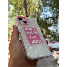 SPHONE Apple iPhone 14 Kılıf 3D Grafiti Hologram Desen Kristal Parıltılı Yazılı Figürlü Motif Case