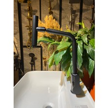 İsaoğlu Yapı Siyah Mutfak Bataryası Teleskopik Evye Musluğu 360 Derece Başlık Mat Siyah Batarya