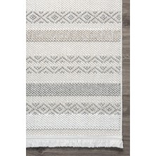 Eliz Home Beyaz Yumuşak Dokulu Halı Kilim Salon Mutfak Koridor Yolluk Dokuma Makine Halısı 003