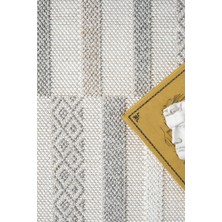 Eliz Home Beyaz Yumuşak Dokulu Halı Kilim Salon Mutfak Koridor Yolluk Dokuma Makine Halısı 003