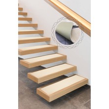 Bonny Home Comfort Vizon (5 Adet) Merdiven Halısı Pufidik Peluş Kaymaz Deri Tabanlı Basamak Paspası