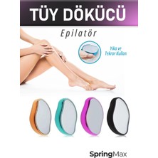 SpringMax Crystal Eraser Kablosuz Epilasyon Aleti Tüy Silgisi Yeşil Yıkanabilir Başlık 20 dk Şarj Süresi
