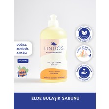 Lindos Süper Konsantre Portakal & Bergamot Bulaşık Sabunu %100 Bitkisel Elde Yıkama Deterjanı - 600 ml