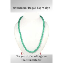 NehirTaş Sertifikalı   Aventurin Doğal Taş Kolye ( Tüm Şans Oyunlarında En Şanslı Taş Bilinir ) 6 mm ( )