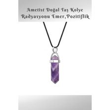 NehirTaş Sertifikalı   Ametist Doğal Taş Kolye