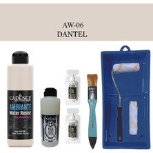 Cadence Fayans Tezgah B - Ambiente Islak Zemin Aw - 06 Dantel 250 ml Katalizör 20 gr Taş Vernik 120  Saten Rulo Set