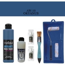 Cadence Fayans Tezgah B - Ambiente Islak Zemin Aw - 10 Okyanus 250 ml Katalizör 20 gr Taş Vernik Mat 120  Saten Rulo Set