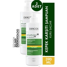 Vichy Dercos Anti-Dandruff Şampuan Kuru Saçlar Için Kepek Karşıtı 390 ml 2 Adet