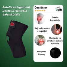 BGM Fleksible Balenli Patella ve Ligament Destekli Dizlik Balenli Dizlik