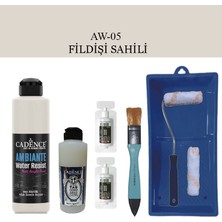Cadence Fayans Tezgah B - Ambiente Islak Zemin Aw - 05 Fildişi Sahili 250 ml Katalizör 20 gr Taş Vernik Mat 120  Saten Rulo Set