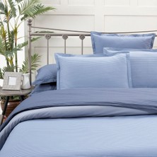 Sarev Fancy Stripe Nevresim Takımı King Size Vr4 Mavi