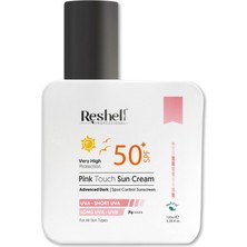 Reshell Pink Touch Ton Eşitleyici Pembe Yüz Güneş Kremi Spf 50